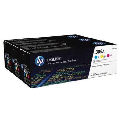 Hp Toner 305A Cyan, Magenta, Yellow Multipack (package 3 each)